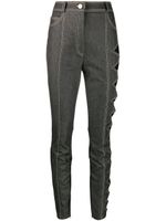 David Koma jean skinny à taille haute - Gris