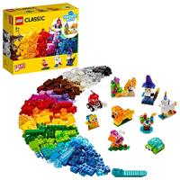 LEGO Classic Creatieve transparante stenen Set met Speelgoed Dieren Figuren, Inclusief Leeuw, Vogel en Schildpad, Kinderspeelgoed, Cadeau voor Jongens en Meisjes van 4+ Jaar 11013