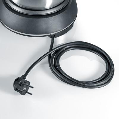 Severin 2470 Fondue 1500 W 8 fonduevorkjes RVS (geborsteld), Zwart
