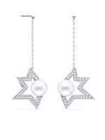 TASAKI boucles d'oreilles pendantes Collection Line Comet Plus en or blanc 18ct ornées de perles - Argent - thumbnail