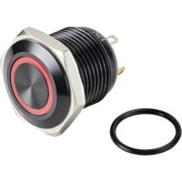 TRU COMPONENTS TC-9428160 GQ16F-10E/J/R/12V/A Druktoets 48 V/DC 2 A 1x uit/(aan) Moment Rood IP65 1 stuk(s) - thumbnail