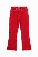 Uitlopende enkellange broek - RED - 42