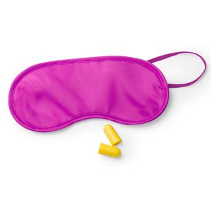 Slaapmasker fuchsia met oordoppen