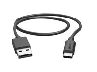 Oplaadkabel, USB-A - USB-C, 0,5 m, zwart