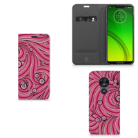 Motorola Moto G7 Power Bookcase Swirl Pink