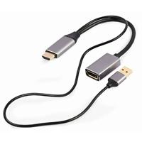 gembird Actieve adapter 4K HDMI male naar DISPLAYPORT bus zwart