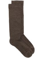 Rick Owens DRKSHDW chaussettes Luxor à logo intarsia - Marron