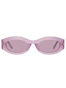 Linda Farrow x The Attico lunettes de soleil Berta à monture ovale - Violet