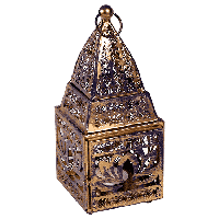 Oosterse Lotus Lantaarn in Vintage Look van Ijzer - Brons