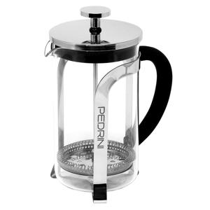 Pedrini 02CF107 handmatig koffiezetapparaat Franse druk 0,6 l Roestvrijstaal, Transparant