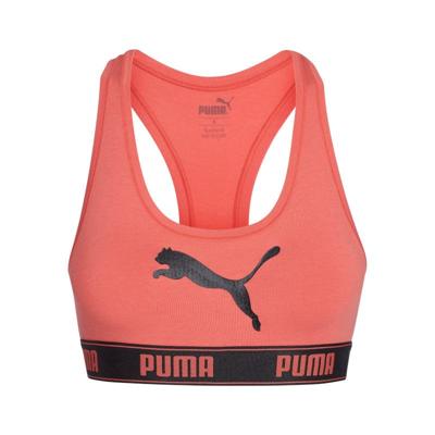 Puma Bralette Puma logo koraalkleur racer back Puma Bralette Puma logo koraalkleur racer back