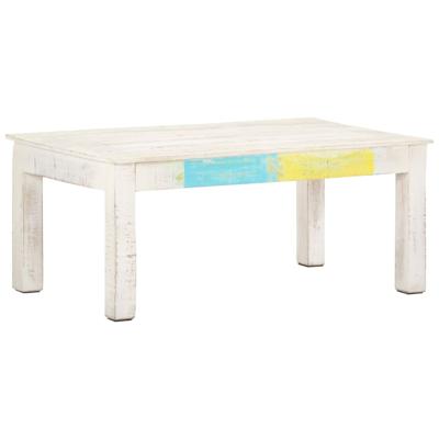 vidaXL Salontafel 110x60x45 cm massief mangohout wit vidaXL Salontafel 110x60x45 cm massief mangohout wit