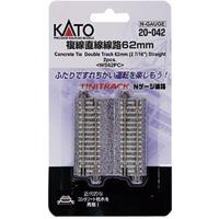 N Kato Unitrack 7078022 Dubbelspoor, Recht 62 mm 2 stuk(s) - thumbnail