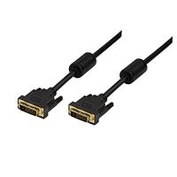 LogiLink CD0001 DVI kabel, 2x male, 2x Ferriet Core, Dual Link, zwart, 2M