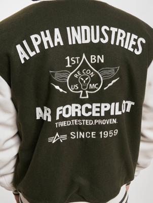 Alpha Industries / Baseball jack Varsity Air Force in olijfgroen Alpha Industries / Baseball jack Varsity Air Force in olijfgroen