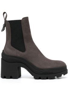 Moncler bottines élastiquées à semelle crantée - Marron