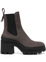 Moncler bottines élastiquées à semelle crantée - Marron - thumbnail