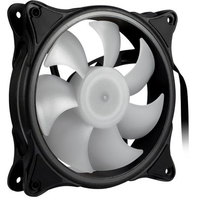 Inter-Tech Argus RS-081 RGB PC-ventilator Zwart, Wit (b x h x d) 120 x 120 x 25 mm