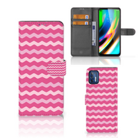 Motorola Moto G9 Plus Telefoon Hoesje Waves Pink