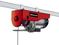 Einhell Elektrische Kabeltakel TC-EH 500 (1.000 W, noodstopschakelaar, automatische rem en eindschakelaar, incl. 12 m twistvrije staalkabel, katrol met lasthaak en veiligheidsbeugel)