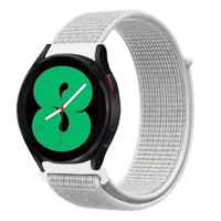 By Qubix - Compatible met Garmin Venu 2 / Garmin Venu 3 - Sport Loop nylon bandje - Wit - Compatible Garmin bandje - Bandbreedte: 22mm