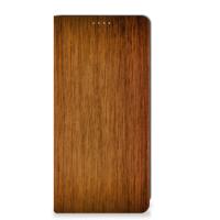 Xiaomi Redmi Note 13 Pro Plus Book Wallet Case Donker Hout - thumbnail