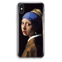 The Pearl Earring: iPhone XS Max Transparant Hoesje - thumbnail