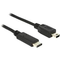 DeLOCK 83603 USB-kabel 1 m USB C Mini-USB B zwart - USB-kabel (1 m, USB C, Mini-USB B, 2.0, stekker/stekker, zwart)