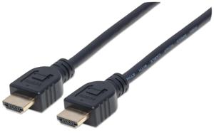 Manhattan 353939 HDMI-kabel HDMI Aansluitkabel HDMI-A-stekker, HDMI-A-stekker 2.00 m Zwart 4K UHD, UL gecertificeerd