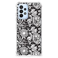 Samsung Galaxy A23 Case Black Flowers