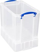 Echt nuttige plastic opbergdoos 19 liter met XL deksel transparant - veilige, transparante en stapelbare opslagoplossing voor 12 inch bestanden (39,5 x 33 x 25,5 cm)