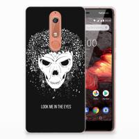 Silicone Back Case Nokia 5.1 (2018) Skull Hair