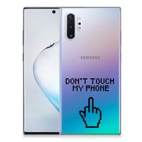 Samsung Galaxy Note 10 Plus Silicone-hoesje Finger Don't Touch My Phone