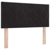 vidaXL Verstelbare LED Zwart Velvet Hoofdbord 100 cm - 2-delige Set voor Wandmontage met Stripverlichting en Zachte Aanraking. Perfect voor je slaapkamer, comfortabel en makkelijk te monteren.