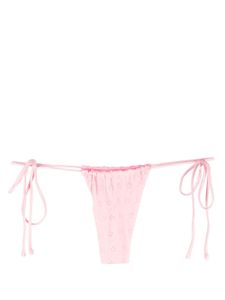 Frankies Bikinis bas de bikini en broderie anglaise - Rose