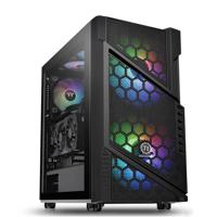 Thermaltake Commander C31 TG Midi-tower PC-behuizing, Gaming-behuizing Zwart 2 voorgeïnstalleerde LED-ventilators, 1 voorgeïnstalleerde ventilator, Zijvenster,