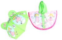 Heless Poppen regenkleding met paraplu 28 35 cm roze/groen