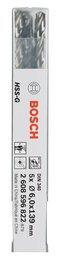 Bosch Accessories 2608596822 HSS Metaal-spiraalboor 6 mm Gezamenlijke lengte 139 mm Geslepen DIN 340 Cilinderschacht 5 stuk(s)