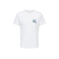 SELECTED HOMME T-shirt van biologisch katoen wit
