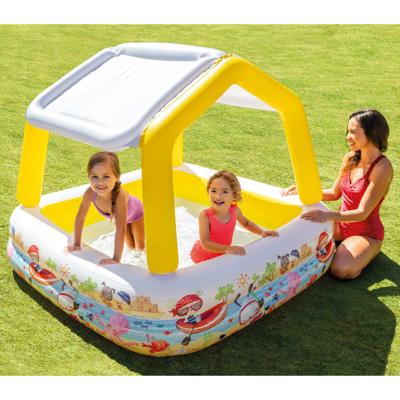 Intex Zwembad met overkapping opblaasbaar 157x157x122 cm Intex Zwembad met overkapping opblaasbaar 157x157x122 cm