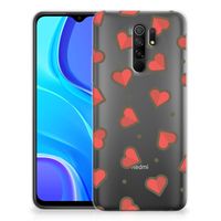 Xiaomi Redmi 9 TPU bumper Hearts - thumbnail