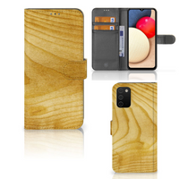 Samsung Galaxy A03s Book Style Case Licht Hout