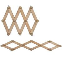 WOOOD Levin Gevouwen Kapstok - Hout - Naturel - Set van 2