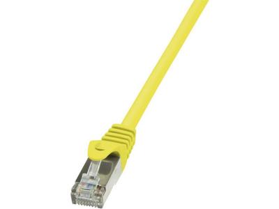 LogiLink CP1027D RJ45 Netwerk Aansluitkabel CAT 5e SF/UTP 0.50 m Geel Snagless