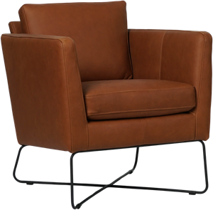 Cognac leren moderne design fauteuil Crossover - Rancho Leer Cognac (cognac leer)