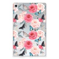 Lenovo Tab M10 Plus (3e generatie) Siliconen Hoesje Butterfly Roses - thumbnail