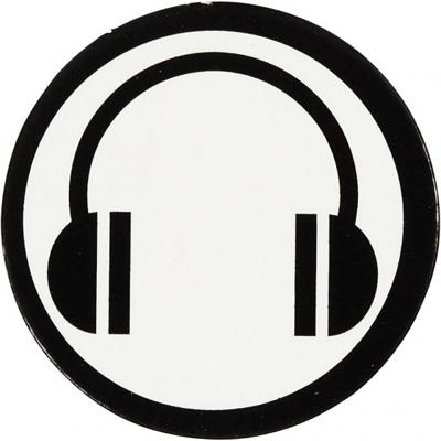 Happy Moments silhouette koptelefoon zwart/wit 25 mm 20 stuks Happy Moments silhouette koptelefoon zwart/wit 25 mm 20 stuks