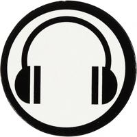 Happy Moments silhouette koptelefoon zwart/wit 25 mm 20 stuks