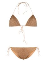 Oséree haut de bikini à fini métallisé - Marron - thumbnail