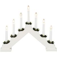 Konstsmide 7 Light Wooden Candlestick 7 gloeilamp(en) - thumbnail